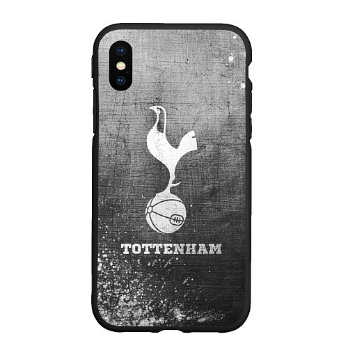 Чехол iPhone XS Max матовый Tottenham - grey gradient / 3D-Черный – фото 1