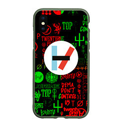 Чехол iPhone XS Max матовый Twenty one pilots music steel