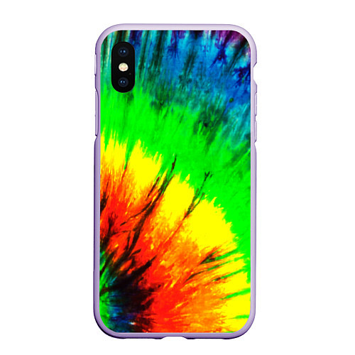 Чехол iPhone XS Max матовый Краски ти дай / 3D-Светло-сиреневый – фото 1