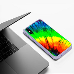 Чехол iPhone XS Max матовый Краски ти дай, цвет: 3D-светло-сиреневый — фото 2