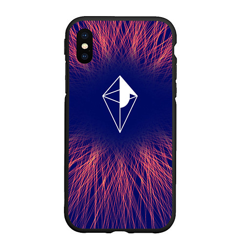 Чехол iPhone XS Max матовый No Mans Sky red energy / 3D-Черный – фото 1