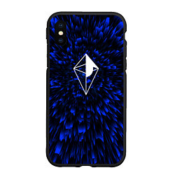 Чехол iPhone XS Max матовый No Mans Sky blue energy, цвет: 3D-черный