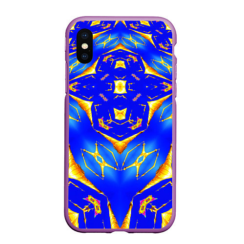 Чехол iPhone XS Max матовый Оптические стёкла абстракция / 3D-Фиолетовый – фото 1