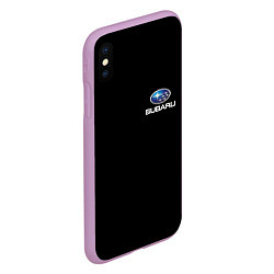 Чехол iPhone XS Max матовый Subaru logo auto, цвет: 3D-сиреневый — фото 2