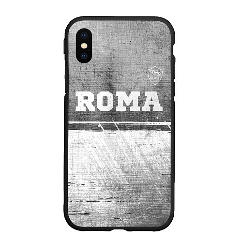 Чехол iPhone XS Max матовый Roma - grey gradient посередине / 3D-Черный – фото 1