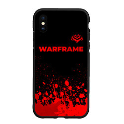 Чехол iPhone XS Max матовый Warframe - red gradient посередине, цвет: 3D-черный