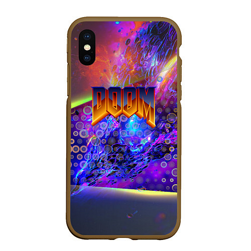 Чехол iPhone XS Max матовый Doom abstraction mars / 3D-Коричневый – фото 1