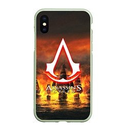 Чехол iPhone XS Max матовый Assassins Creed корабли