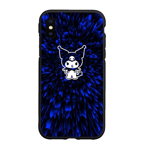 Чехол iPhone XS Max матовый Kuromi blue energy / 3D-Черный – фото 1