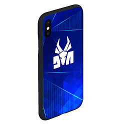 Чехол iPhone XS Max матовый Die Antwoord blue poly, цвет: 3D-черный — фото 2