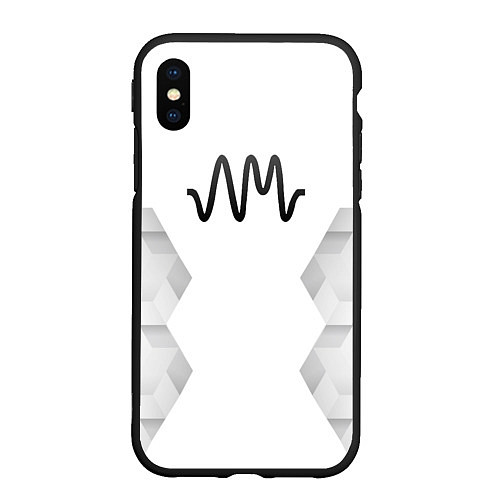 Чехол iPhone XS Max матовый Arctic Monkeys white poly / 3D-Черный – фото 1