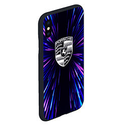 Чехол iPhone XS Max матовый Porsche neon energy, цвет: 3D-черный — фото 2