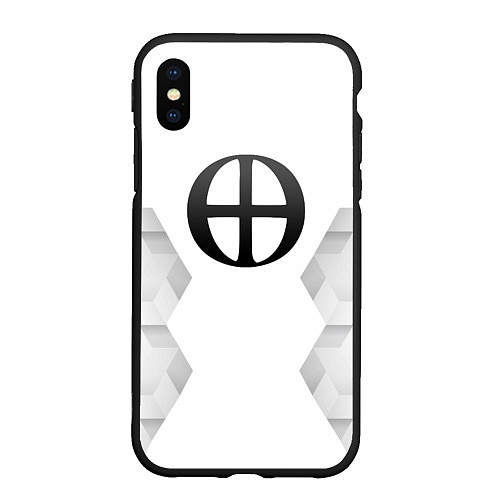 Чехол iPhone XS Max матовый Blue Exorcist white poly / 3D-Черный – фото 1