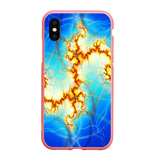 Чехол iPhone XS Max матовый Абстрактные молнии узоры / 3D-Баблгам – фото 1