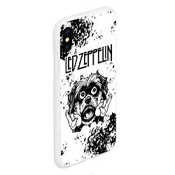 Чехол iPhone XS Max матовый Led Zeppelin - рок пес, цвет: 3D-белый — фото 2