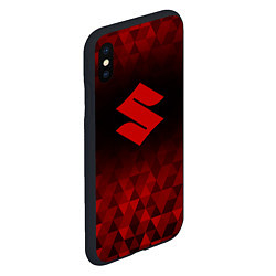 Чехол iPhone XS Max матовый Suzuki red poly, цвет: 3D-черный — фото 2