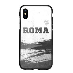 Чехол iPhone XS Max матовый Roma - white gradient посередине, цвет: 3D-черный