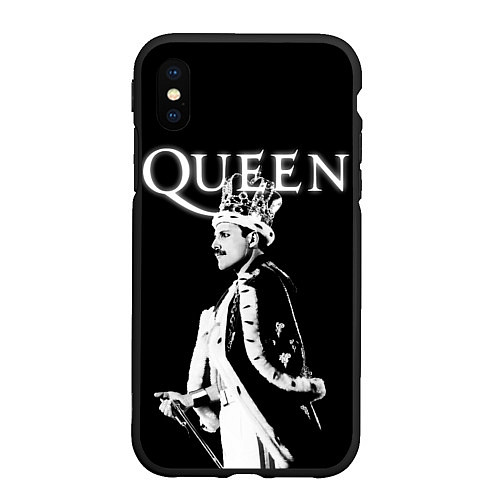 Чехол iPhone XS Max матовый Queen Freddie Mercury король / 3D-Черный – фото 1