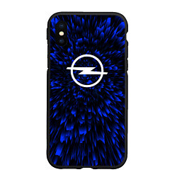 Чехол iPhone XS Max матовый Opel blue energy, цвет: 3D-черный