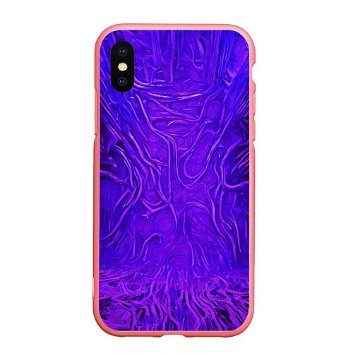 Чехол iPhone XS Max матовый Фиолетовый симбионт / 3D-Баблгам – фото 1