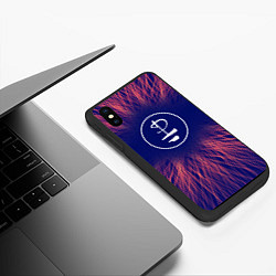 Чехол iPhone XS Max матовый Pink Floyd red energy, цвет: 3D-черный — фото 2