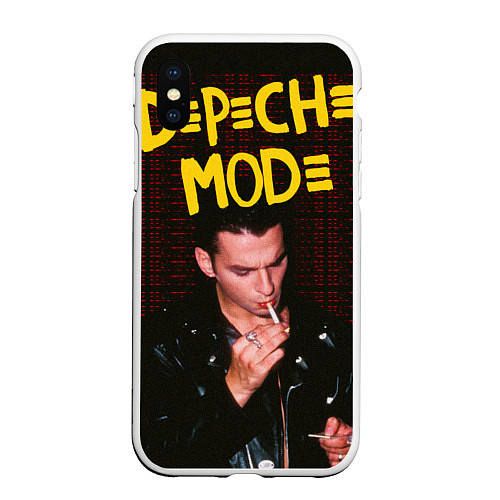 Чехол iPhone XS Max матовый Depeche Mode - Dave / 3D-Белый – фото 1