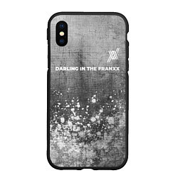 Чехол iPhone XS Max матовый Darling in the FranXX - grey gradient посередине, цвет: 3D-черный