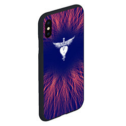 Чехол iPhone XS Max матовый Bon Jovi red energy, цвет: 3D-черный — фото 2