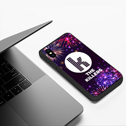 Чехол iPhone XS Max матовый Праздничный The Killers, цвет: 3D-черный — фото 2