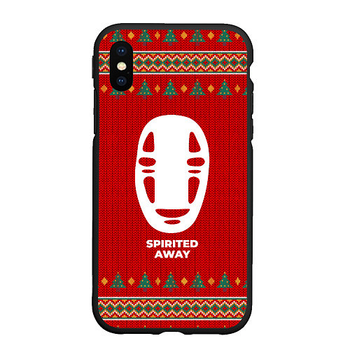 Чехол iPhone XS Max матовый Spirited Away new year / 3D-Черный – фото 1