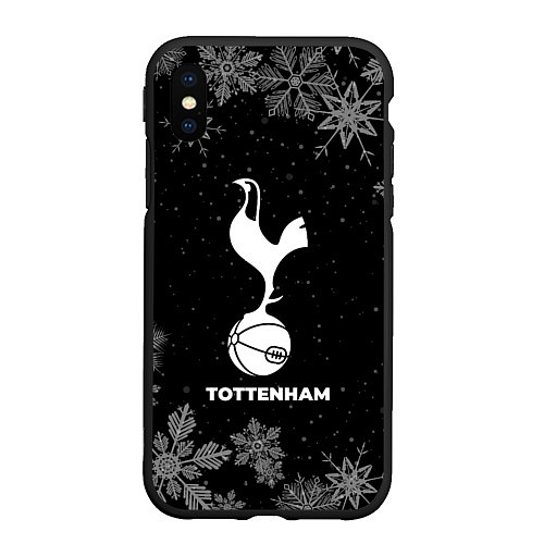 Чехол iPhone XS Max матовый Снежный Tottenham / 3D-Черный – фото 1