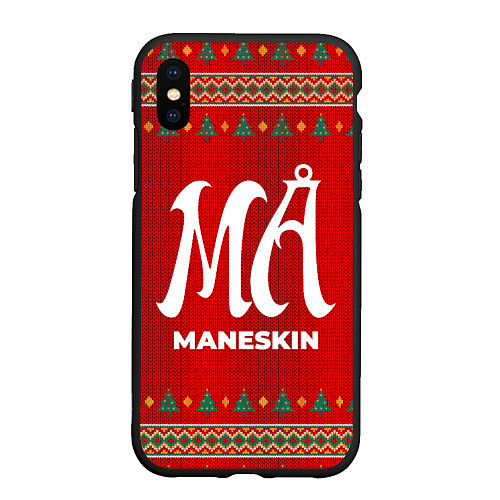 Чехол iPhone XS Max матовый Maneskin new year / 3D-Черный – фото 1