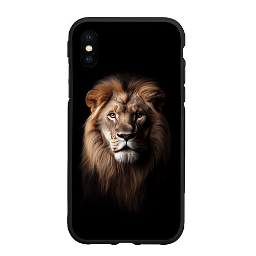 Чехол iPhone XS Max матовый Mufasa / 3D-Черный – фото 1