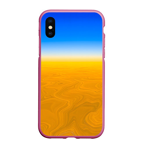 Чехол iPhone XS Max матовый Пустыня абстракция / 3D-Малиновый – фото 1