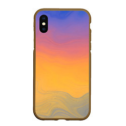 Чехол iPhone XS Max матовый Яркий градиент, цвет: 3D-коричневый