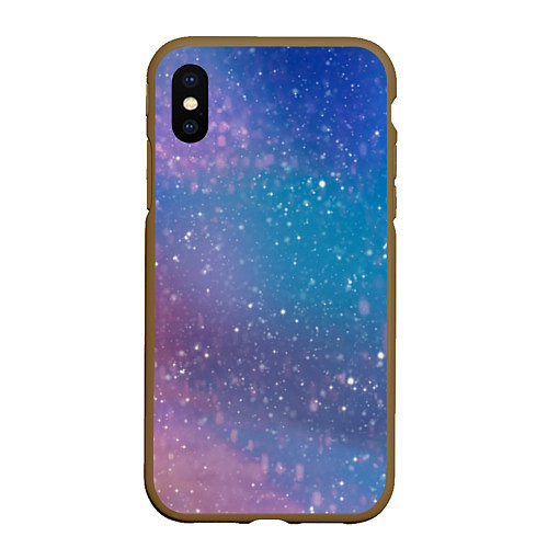 Чехол iPhone XS Max матовый Winter falls gradient / 3D-Коричневый – фото 1