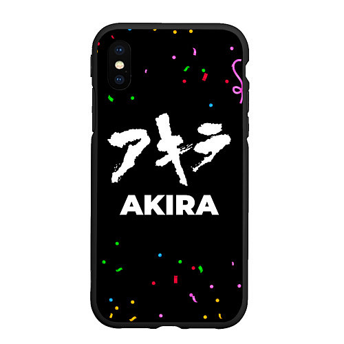 Чехол iPhone XS Max матовый Akira конфети / 3D-Черный – фото 1