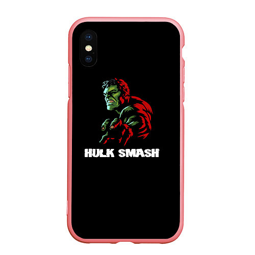 Чехол iPhone XS Max матовый Халк Smash / 3D-Баблгам – фото 1