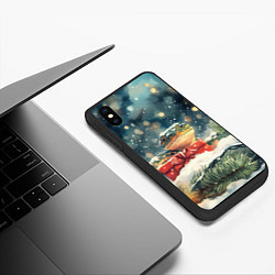 Чехол iPhone XS Max матовый Символ 2025 года новогодняя змея, цвет: 3D-черный — фото 2