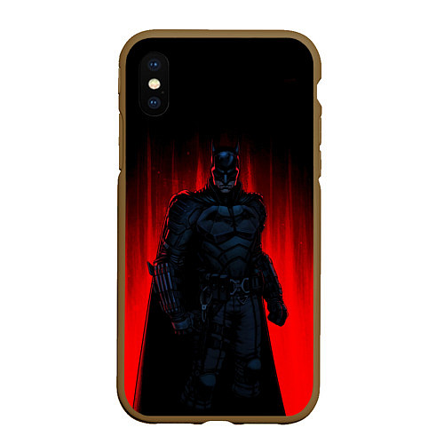 Чехол iPhone XS Max матовый Batman - Robert Pattinson / 3D-Коричневый – фото 1