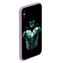 Чехол iPhone XS Max матовый Iron Doom, цвет: 3D-сиреневый — фото 2