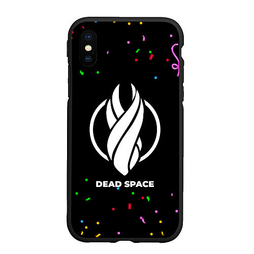 Чехол iPhone XS Max матовый Dead Space конфети / 3D-Черный – фото 1