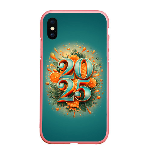 Чехол iPhone XS Max матовый Мандариновый 2025 / 3D-Баблгам – фото 1