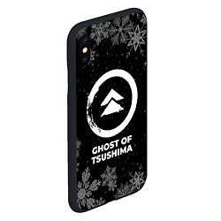 Чехол iPhone XS Max матовый Снежный Ghost of Tsushima, цвет: 3D-черный — фото 2