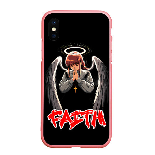 Чехол iPhone XS Max матовый Makima faith - Chainsaw man / 3D-Баблгам – фото 1