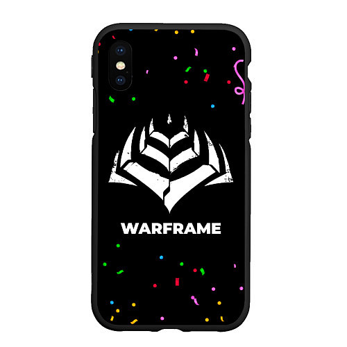 Чехол iPhone XS Max матовый Warframe конфети / 3D-Черный – фото 1