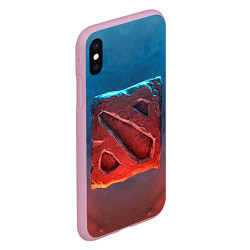 Чехол iPhone XS Max матовый Dota 2: Symbol, цвет: 3D-розовый — фото 2