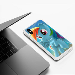 Чехол iPhone XS Max матовый My littlle pony, цвет: 3D-белый — фото 2