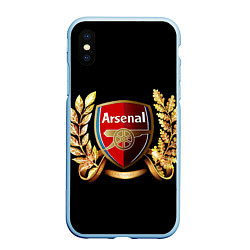 Чехол iPhone XS Max матовый Arsenal, цвет: 3D-голубой