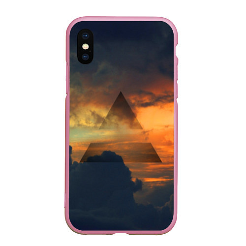 Чехол iPhone XS Max матовый 30 seconds to mars / 3D-Розовый – фото 1